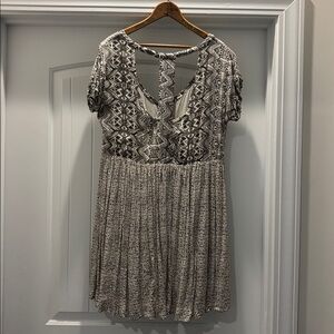 Free People Lindsay Rose Babydoll Tunic Dress Bohemian Size Large